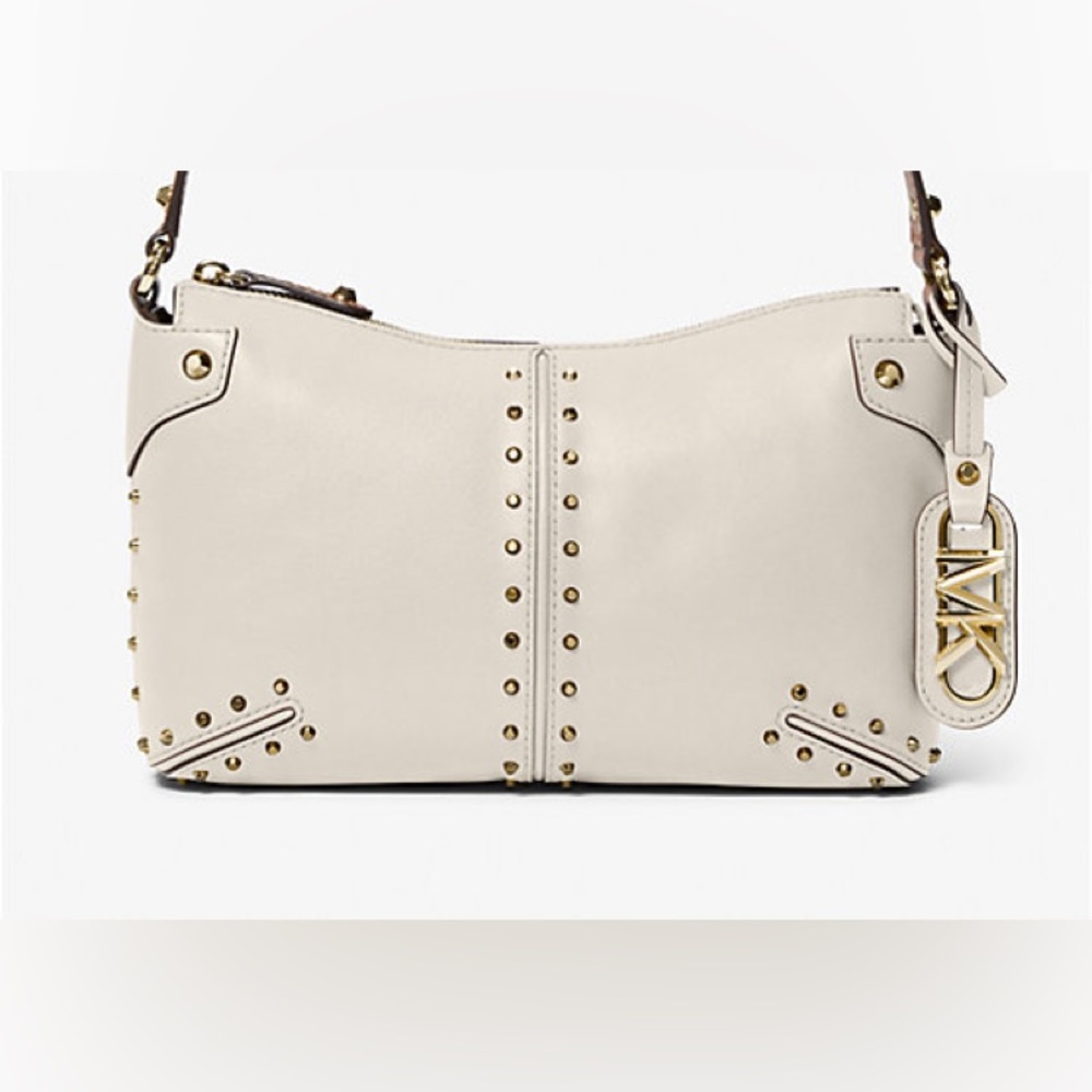 Michael Kors Astor Large Studded Leather Shoulder Bag NEW